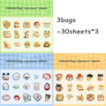 3 Bags Pet Party Sticker Pack, Cute Pet Poses for Various Scenes, Fit for Multiple Journal Styles, Versatile High-Value Sticker Qme B