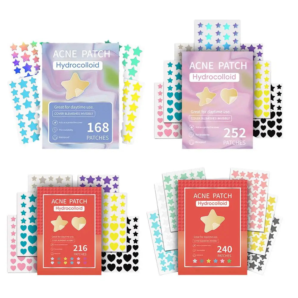 Colorful Star Pimple Patch Acne Colorful Invisible Acne Removal Skin Care Stickers Concealer Face Spot Beauty Makeup Tools Qme
