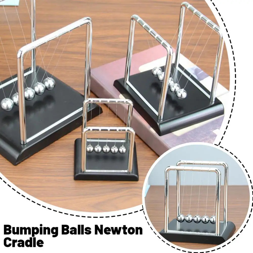 Newton's Cradle Balance Ball Steel Pendulum Motion Toy for Physics Science Education Stress Relief Desk Christmas Home Decor Qme