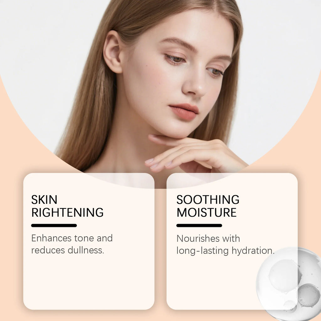Brightening Moisturizing Lotion with Vitamin E Hydrating Glow-Boosting Face Cream Soothing Dark Spots Remover for Dull Dry Skin Qme