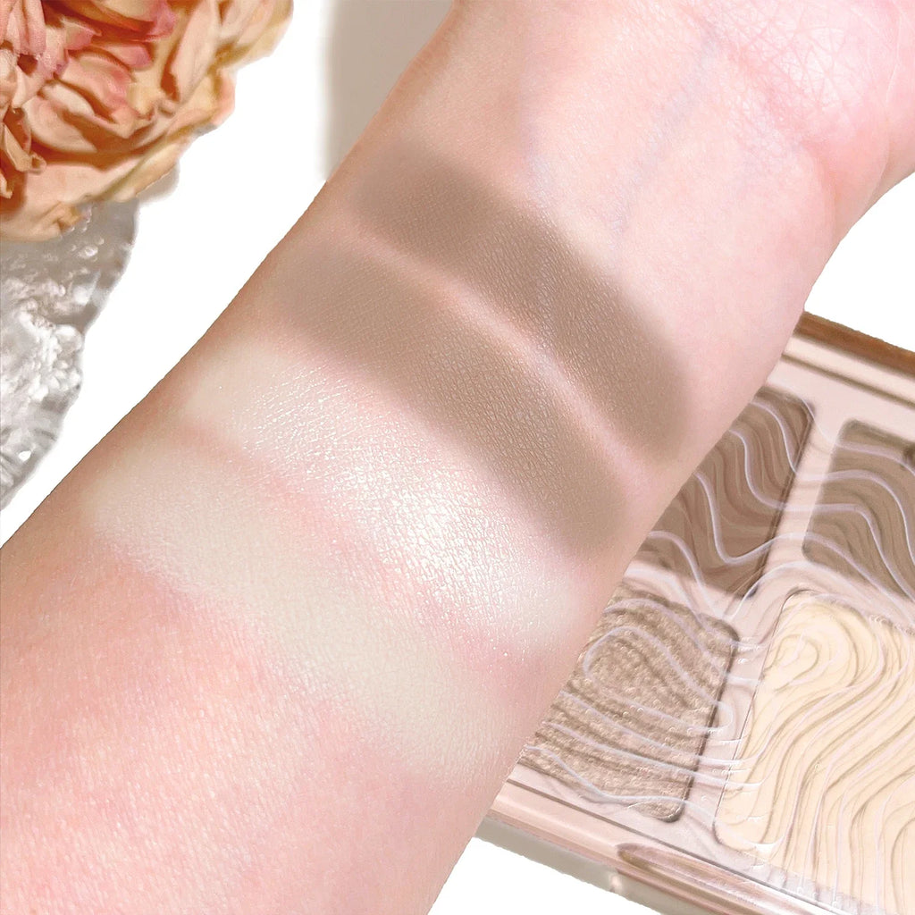 Contouring Palette Highlighting Four Colors One Natural Matte Qme