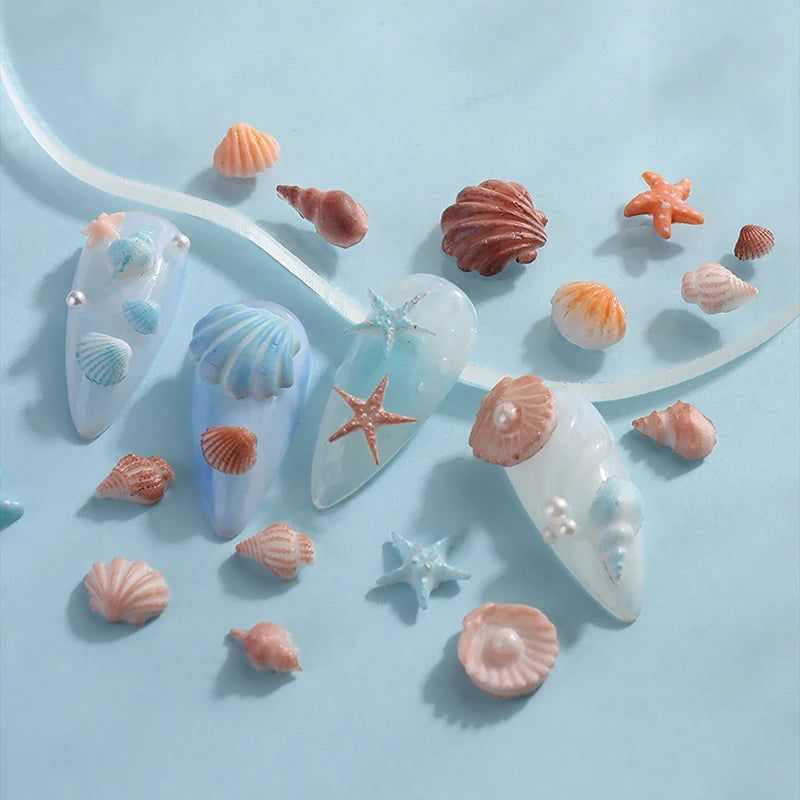 Nail Art Soft Silicone Mold Shell Conch Molds 3D Carved Ocean DIY Qme