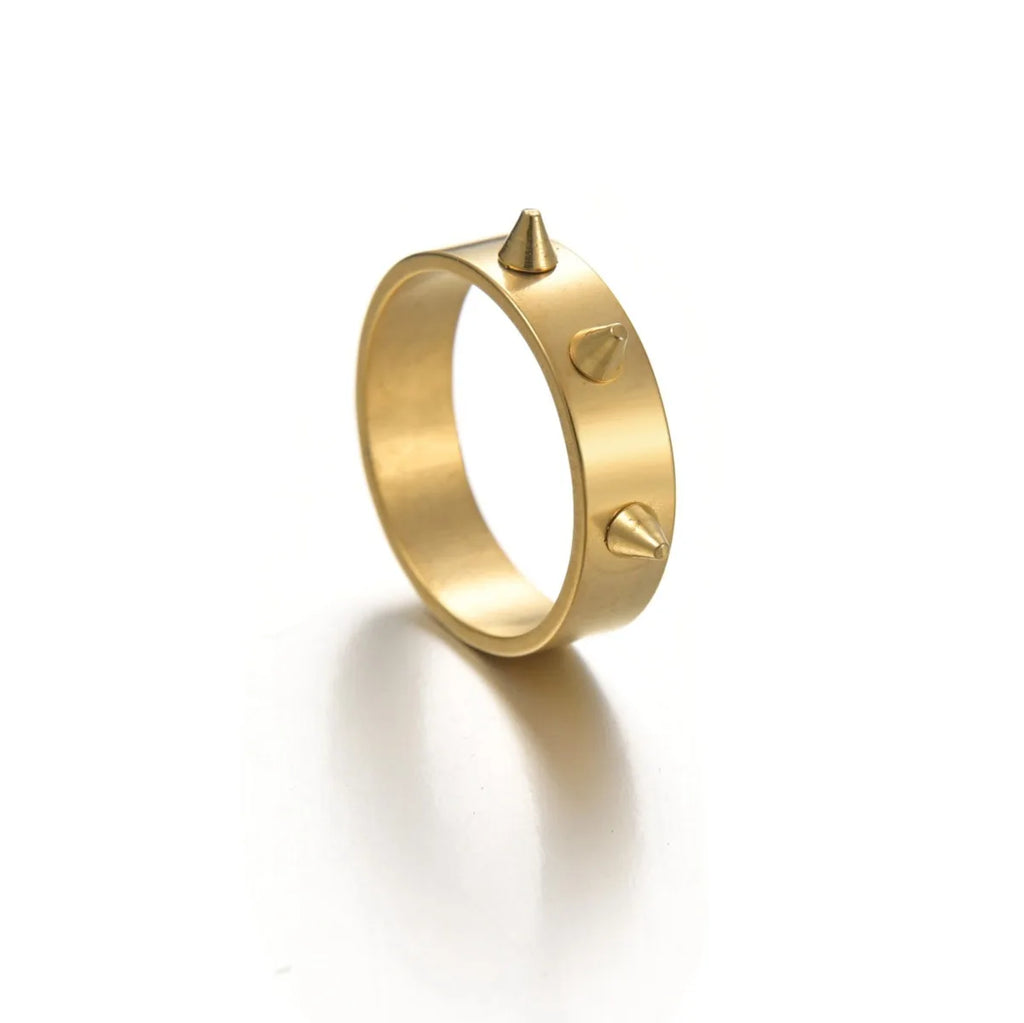 Gothic Stainless Steel Ring Punk Sense of Design Charm Style Men's and Women's Thorn Jewelry Rock Hip Hop Student Rings Jewelry Qme
