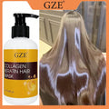 GZE Collagen Keratin Deep Repair Hair Mask for Dry Damaged Hair, Intense Nourishing Treatment, Tames Frizz, Adds Shine Softness Qme Smoothing & Straightening