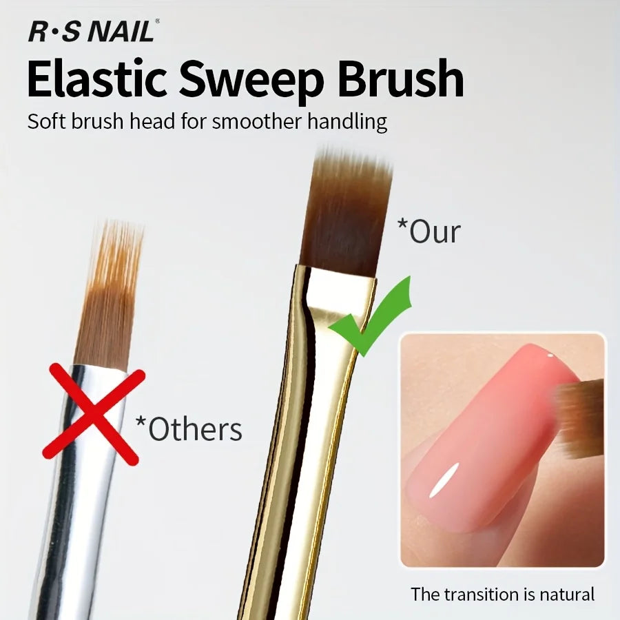 Elastic Gradient Nail Brush, Soft Bristles for Natural Ombre Nail Art Qme