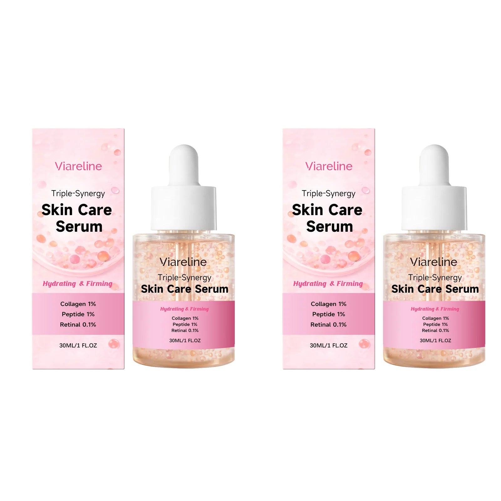 Copper Peptide Serum Retinol Lifting Facial Rejuvenation Anti Sagging Qme 2 X 30ml Boxed