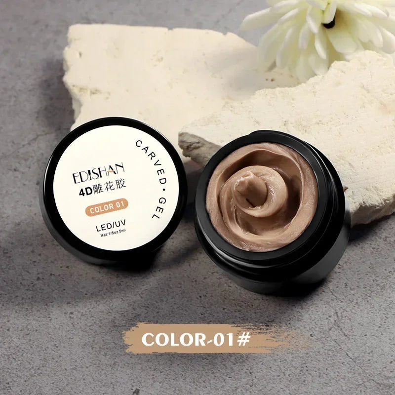 Nail Carving Glue Three-dimensional Shaping Relief Glue Phototherapy Nail Polish Glue Uv Modeling Clay Nail Art Tools Qme 01