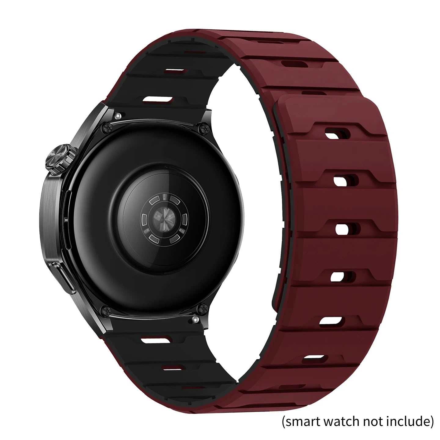 18mm 20mm 22mm Silicone Strap For Huawei GT6 Pro 46mm Magnetic Band For Samsung Galaxy Watch 7 6 5 4 40MM 44MM Qme WR Black 22mm Universal band