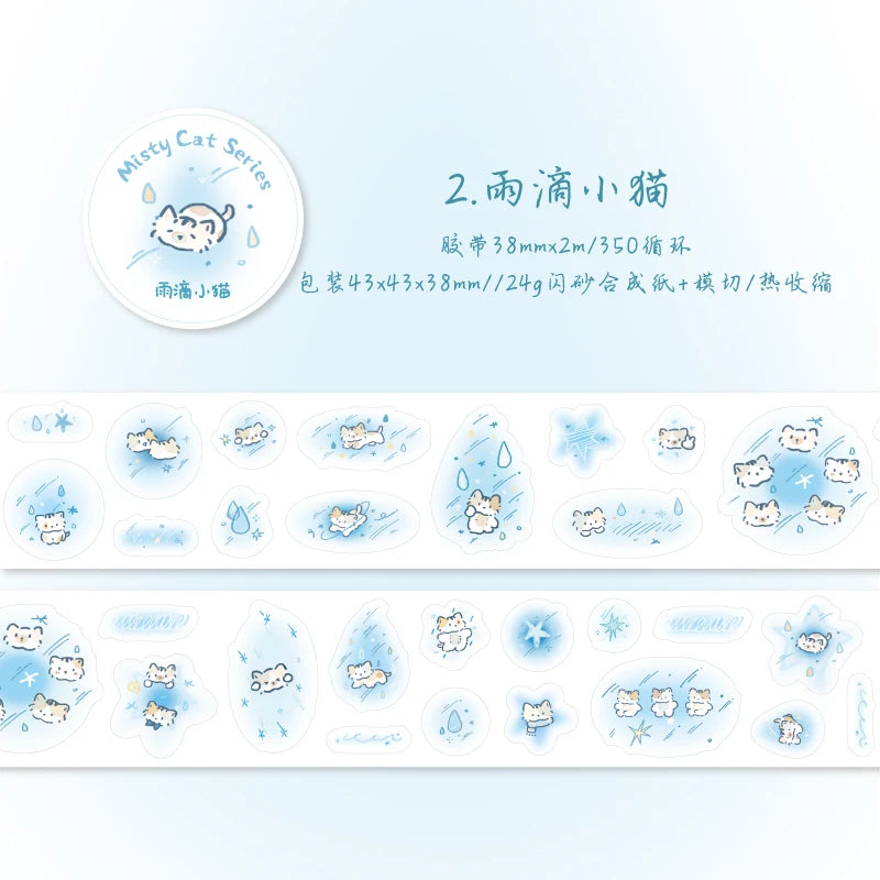 38mm*2m/Roll Cartoon Washi Tape Decorative Adhesive Tape School Journal Supplies Scrapbooking Kawaii Stationery Masking Tape Qme B