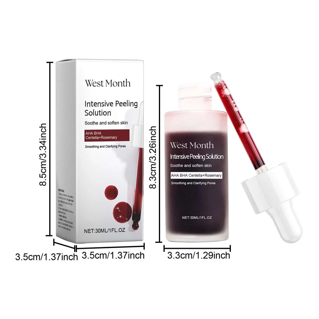 Peeling Face Serum Anti Acne Brightening Exfoliating Shrink Pores Salicylic Acid AHA Serum Reduces Blackheads Smoothing Facial Qme