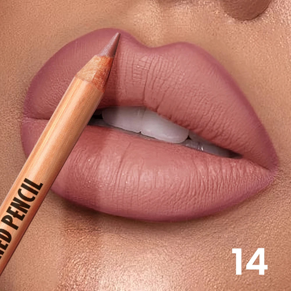 Waterproof Long Lasting Lip Liner Pencil Smooth Define Contour Qme