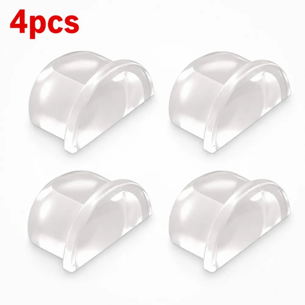 1-8pcs Transparent Silicone Door Stopper Self Adhesive Wall Protector Rubber Bumper Pad For Door Handle Cabinet Corner Furniture Qme 4pcs