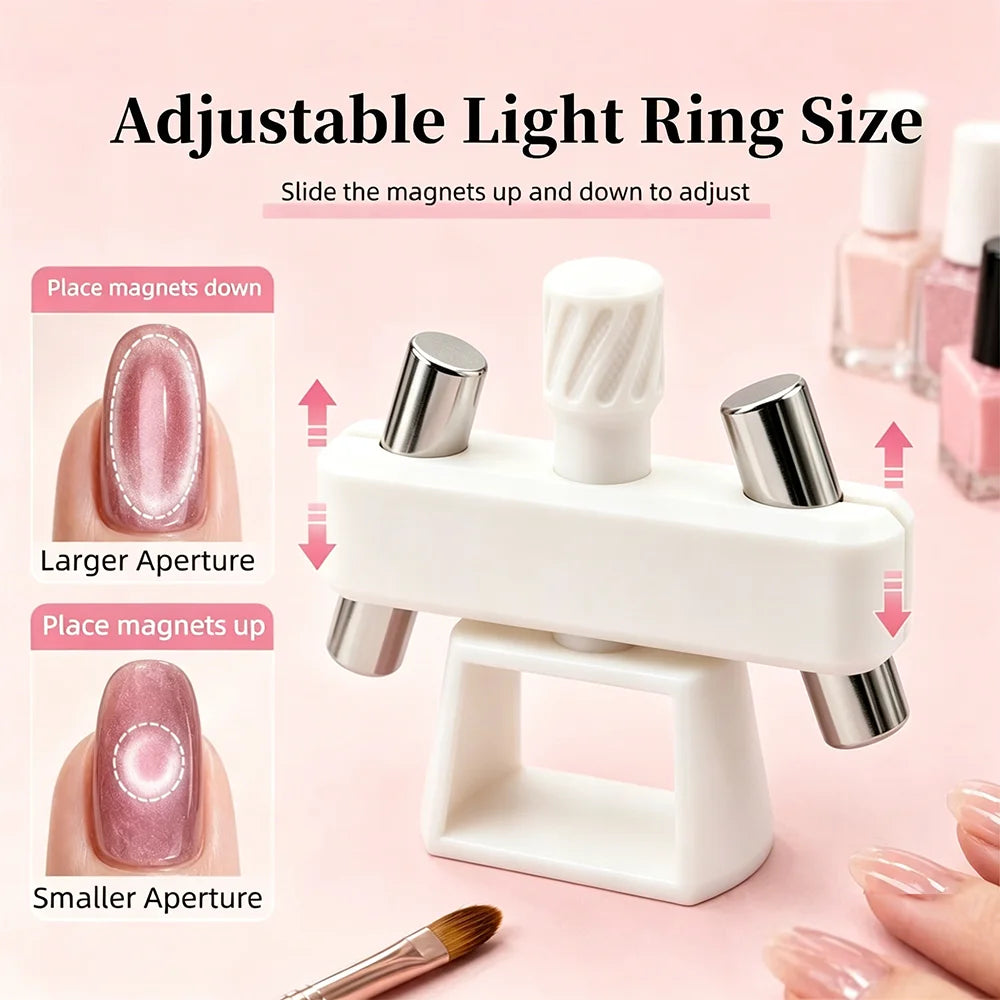New Circular Cat Eye Nail Art Black Hole Magnet Strong Nail Art Gel Polish Guide Tool DIY Magnetic Nail Helper Manicure Design Qme