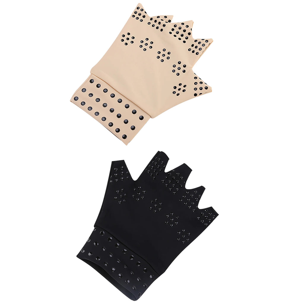 1 Pair Fingerless Gloves Unisex Nylon Compression Gloves Breathable for Daily Living Compression Gloves Fingerless Hand Glove Qme