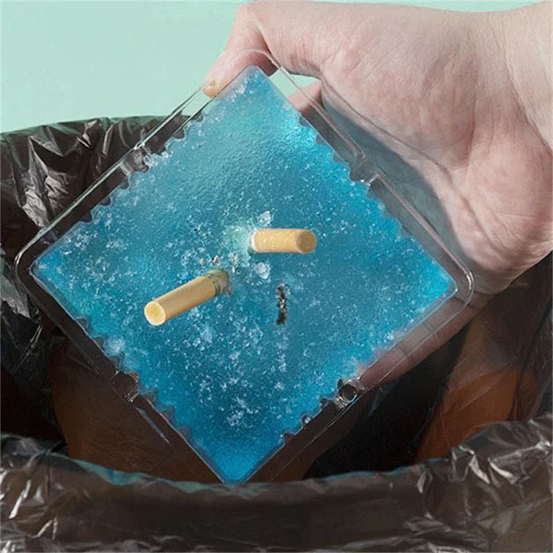 Disposable Ashtray Prevent Ash Remove Odor Water Soluble Film Smoke Qme