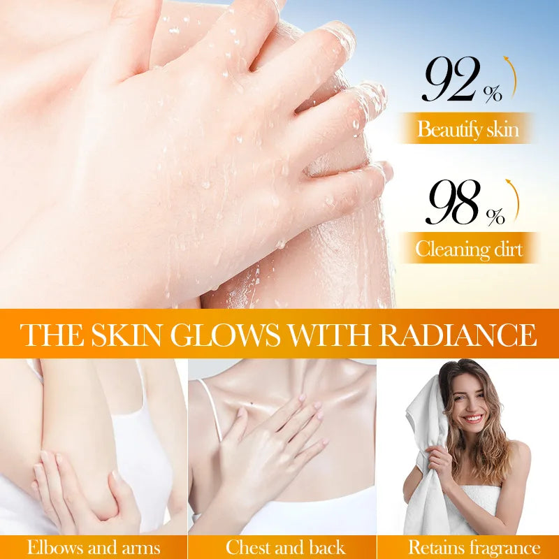 Niacinamide Turmeric Scrub Body Wash Brighten Skin Moisturizes Qme