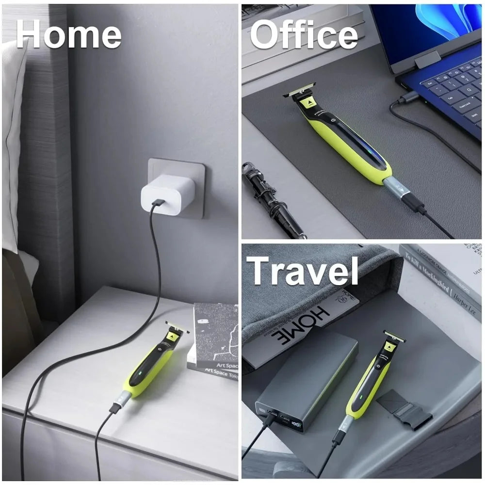 5V Type-C USB Shaver Charger Adapter Portable Beard Trimmer Power for Philips BT3238/15、QP2724、BT3230、MG7910、QP1424/70、S3243/91 Qme
