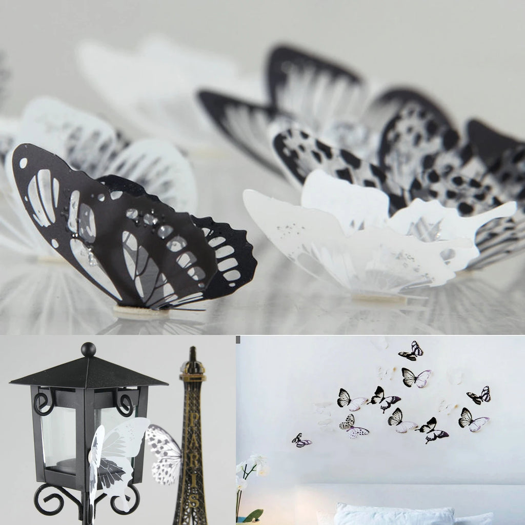 36 Pcs Butterfly Wall Stickers Colorful Vivid 3D Design House DIY Baby Nursery Art Decals Wall Decoration Windows Decor Qme