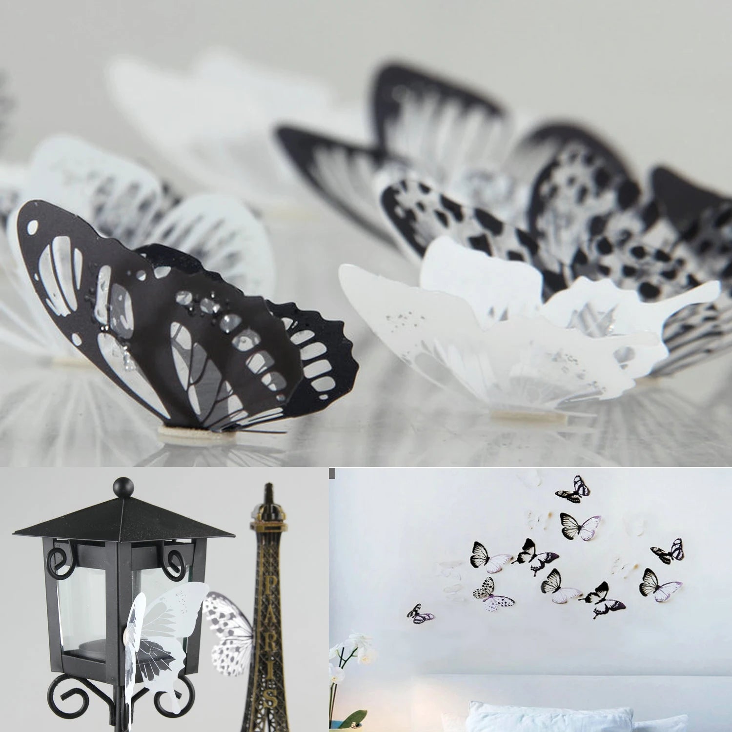 36 Pcs Butterfly Wall Stickers Colorful Vivid 3D Design House DIY Baby Nursery Art Decals Wall Decoration Windows Decor Qme