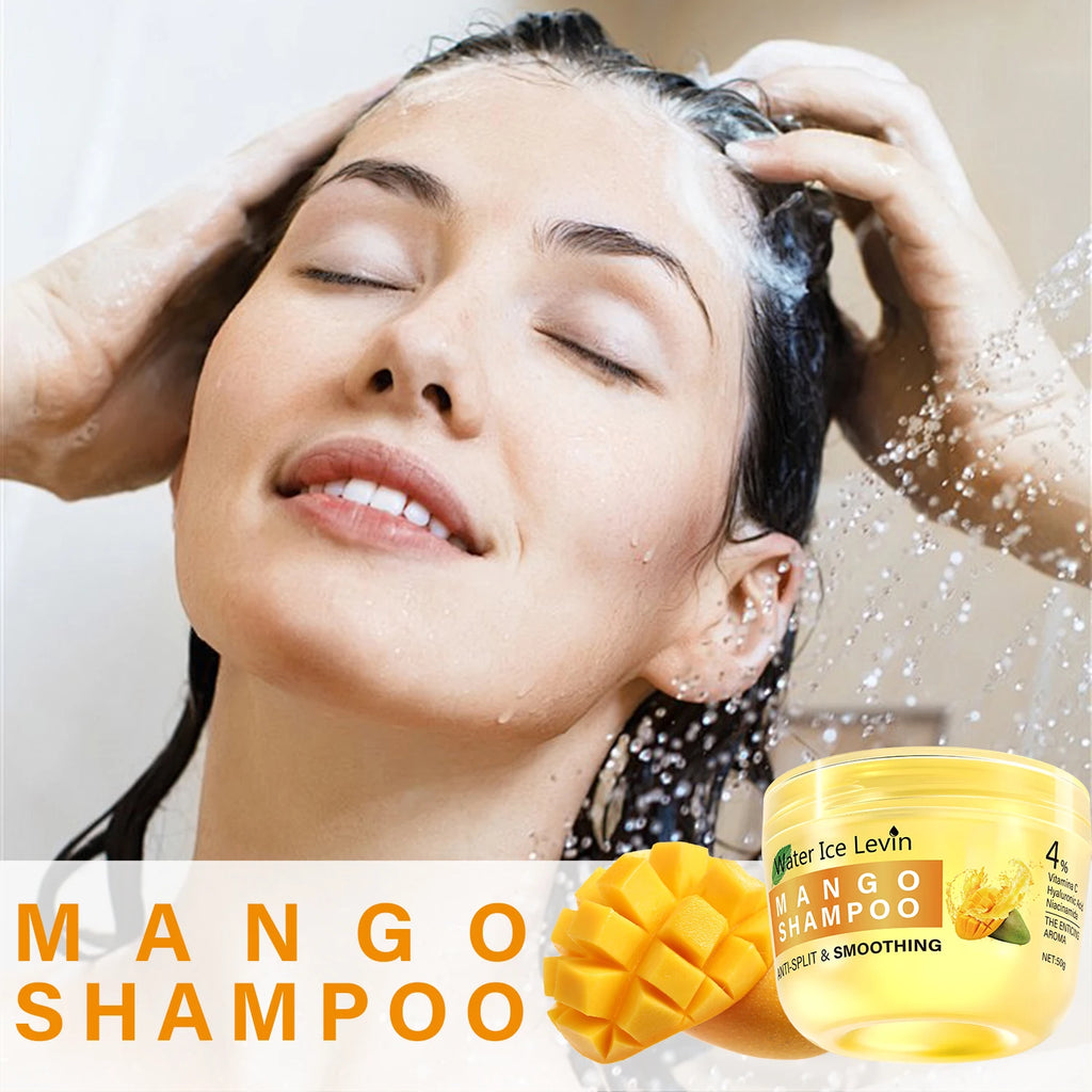 Mango Hyaluronic Acid Shampoo, Deep Care for Frizz Control and Moisture Retention, Nourishes with Mango Fragrance, Makes Hair Soft and Shiny Qme