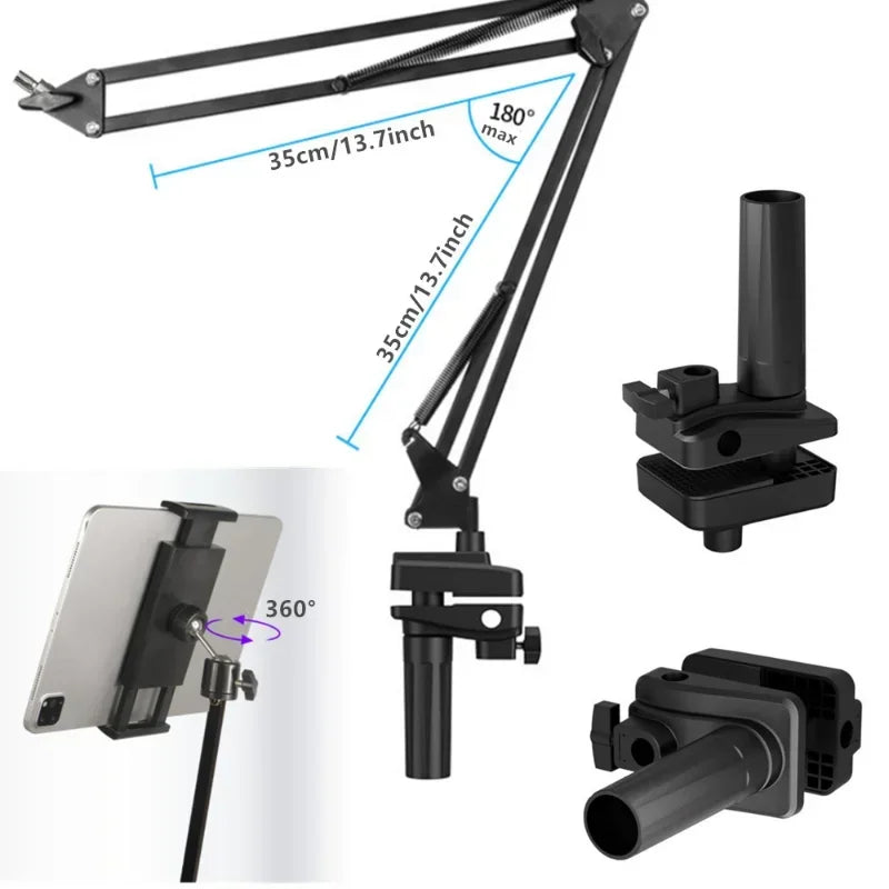 1PCSAdjustable live streaming bedside lazy phone stand suitable for iPad tablets, lying on the bed, desktop support stand Qme