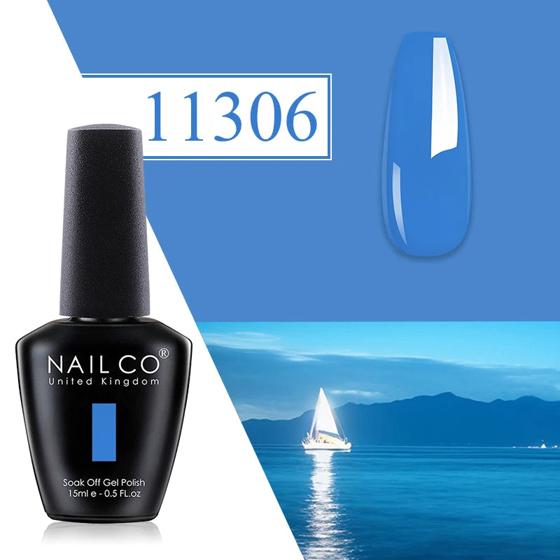 Nailco Jelly Gel Nail Polish Transparent Varnishes 44 Colors Red Pink Qme