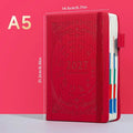 2027 Zodiac Embossed Daily Planner Notebook Elastic Strap Pen Loop Qme A2
