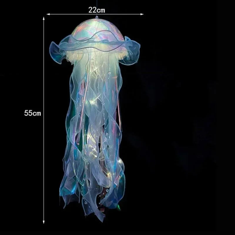Fashion Jellyfish Lamp Portable Flower Lamp Girl Room Atmosphere Decoration Lamp Bedroom Night Lamp Home Decoration Qme