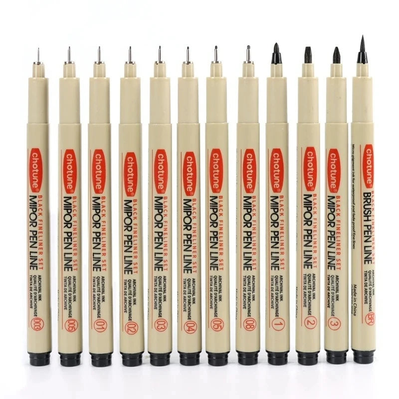1 2 Pigma Micron Pen 003 005 01 02 03 04 05 08 0 3 Brush Art Sketch