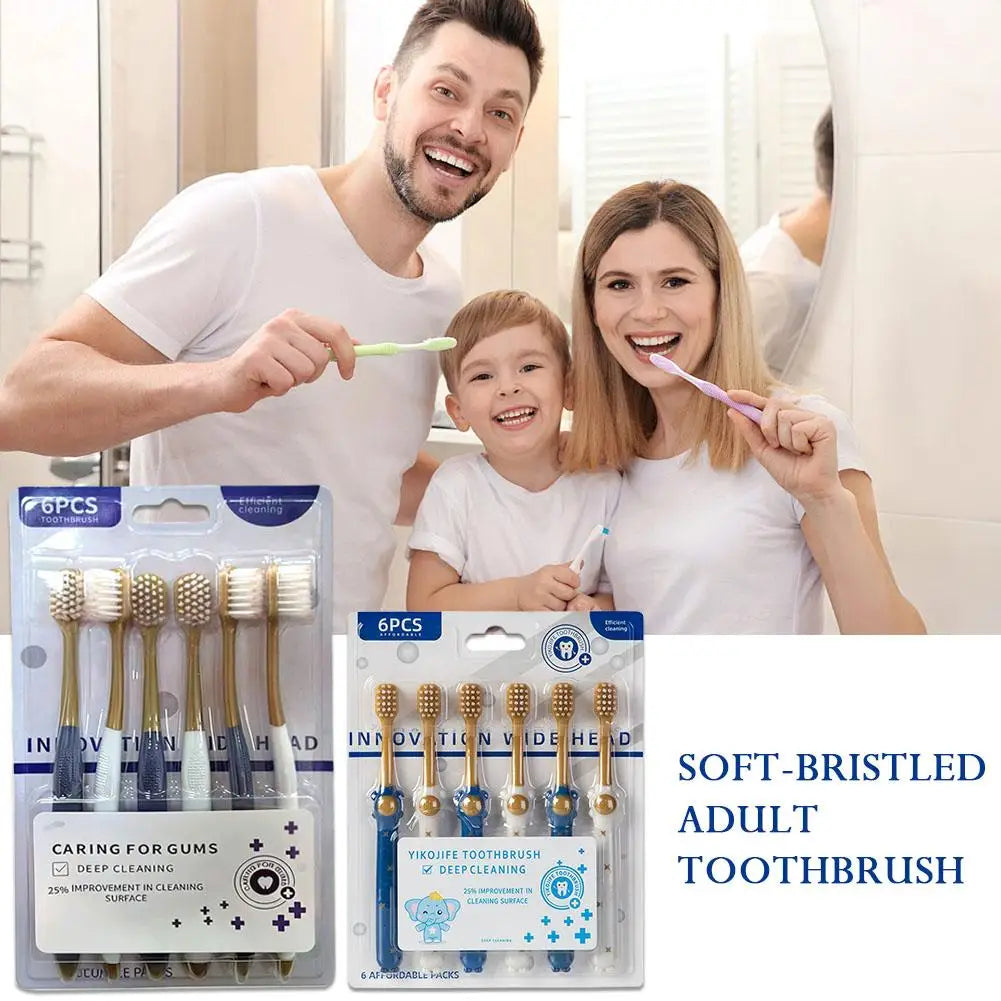 Soft Bristle Toothbrush Sensitive Teeth Gums Gentle Plaque Removal Qme