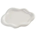 Simple Jewelry Storage Tray Creative White/silver Storage Tray Decorative Ornaments Electroplated Jewelry Tray Qme white
