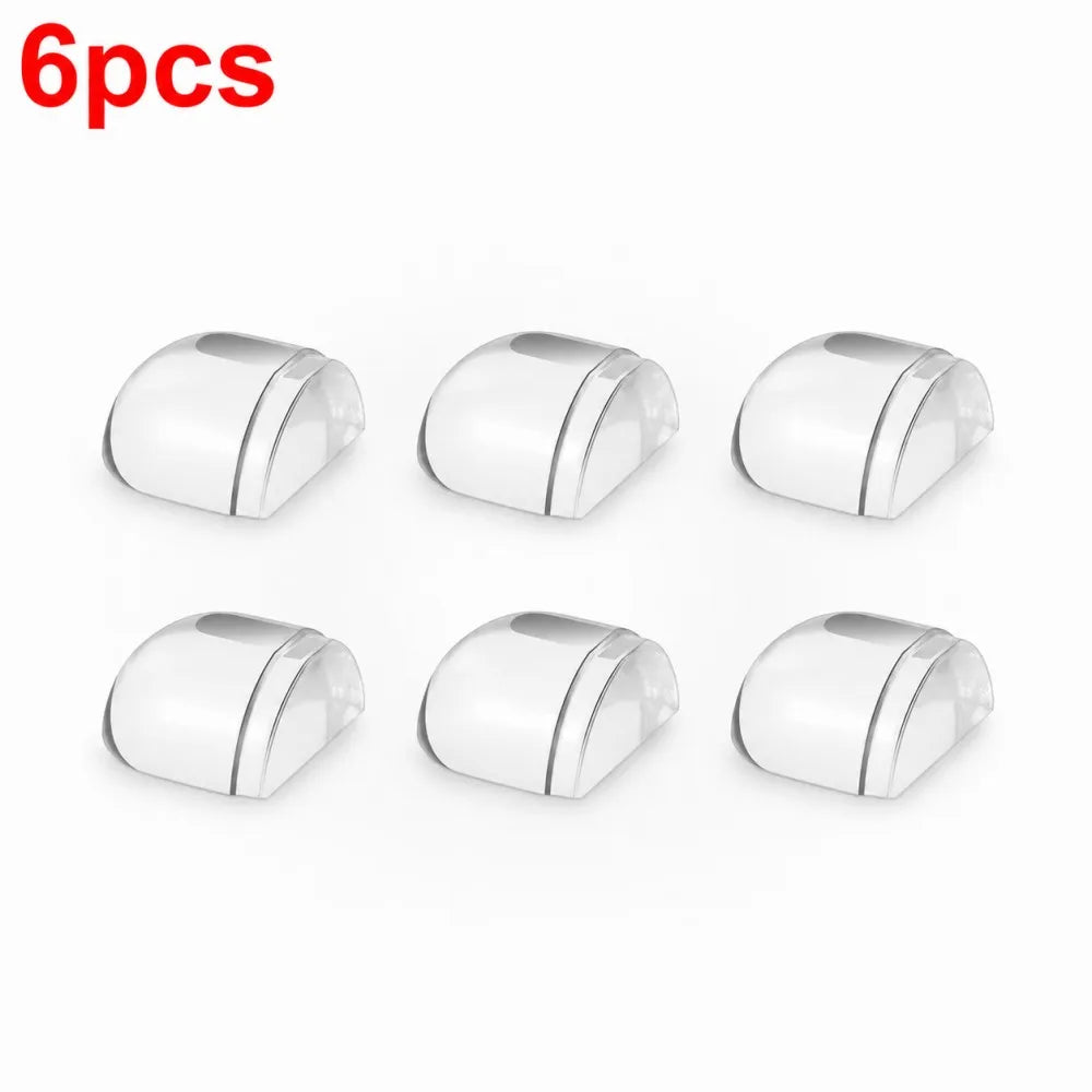 Transparent Silicone Doorstop for Door Self Adhesive Wall Protector Rubber Bumper Pad For Door Handle Cabinet Corner Furniture Qme 6pcs