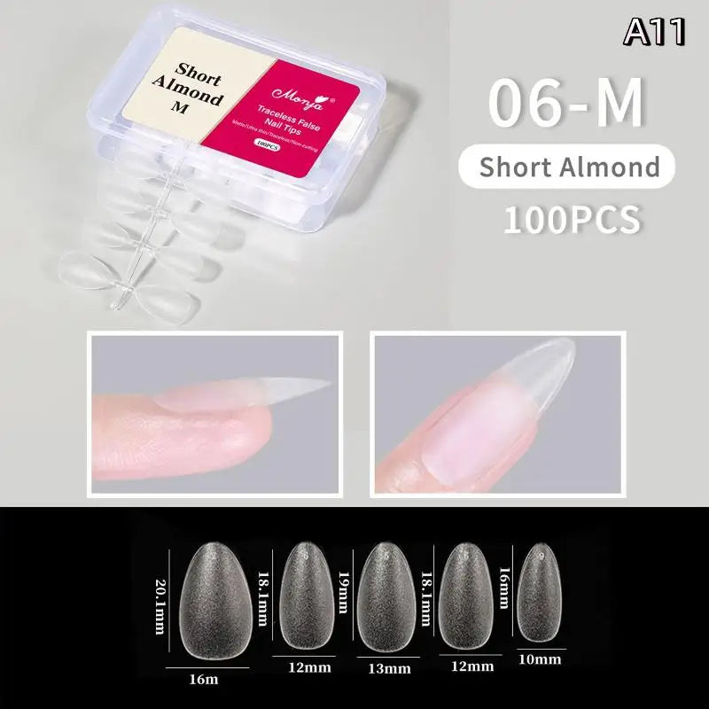 Box Thin Press-on Fake Nails DIY No Polishing Trace Easy Removal Nail Qme A11