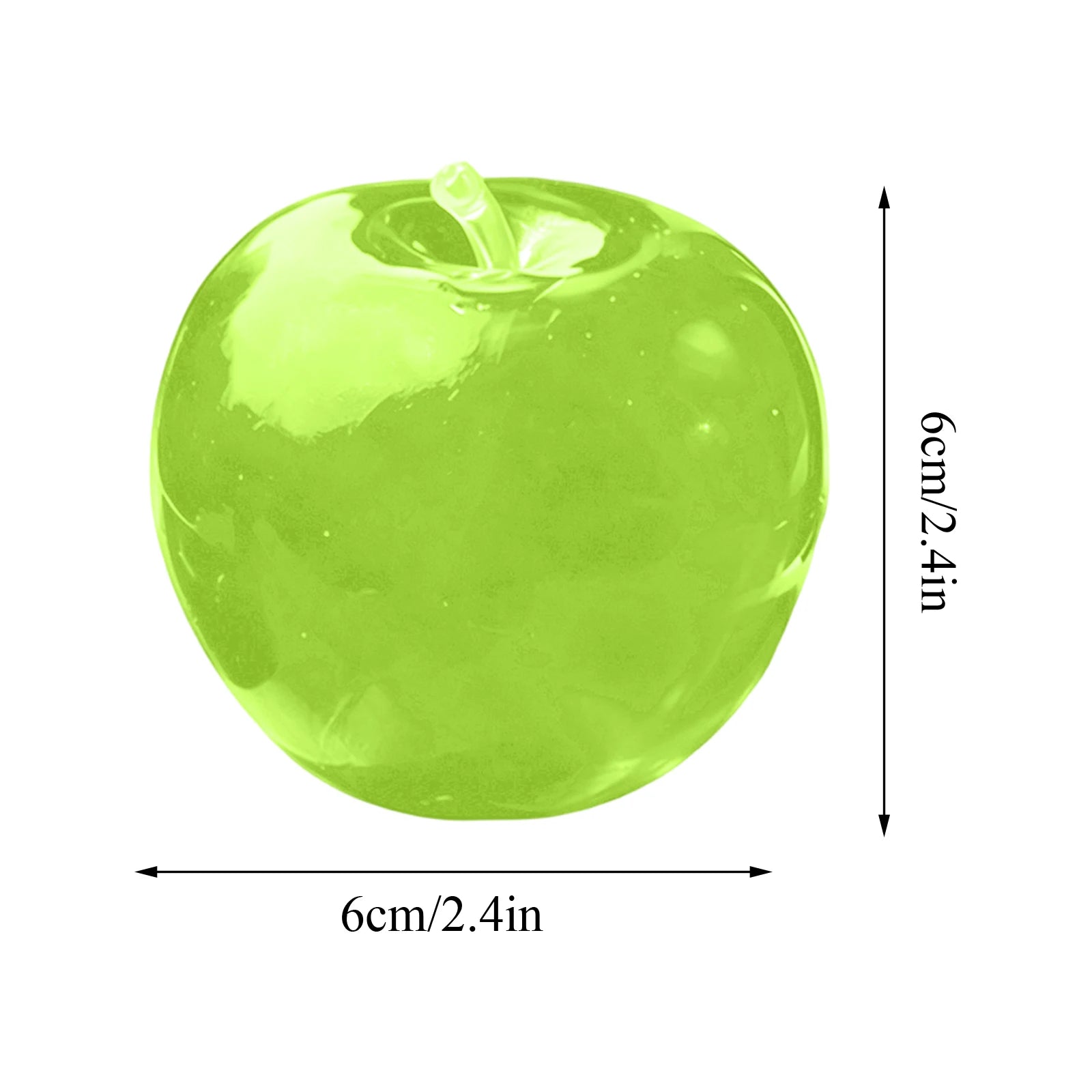 Simulated Green Apple Molding Squeezable Toy Stress Relief and Hand Exercise Fidget Toy with Packaging Party DIY Decor Fun Gift Qme