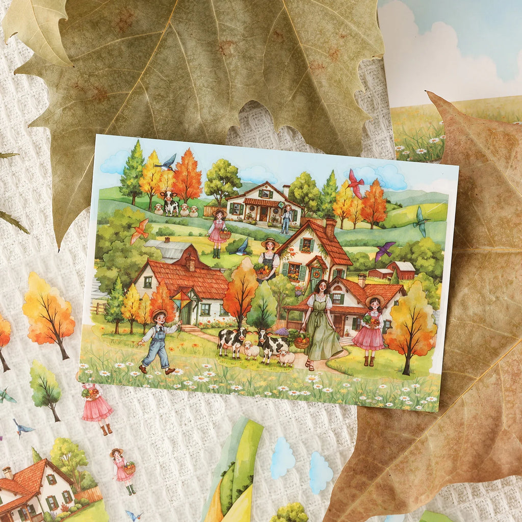 Seaside Home Castle Theme Miniature Stickers for Office Stress Relief, DIY Scrapbooking, Journal, Phone Case, Laptop, Guitar Qme