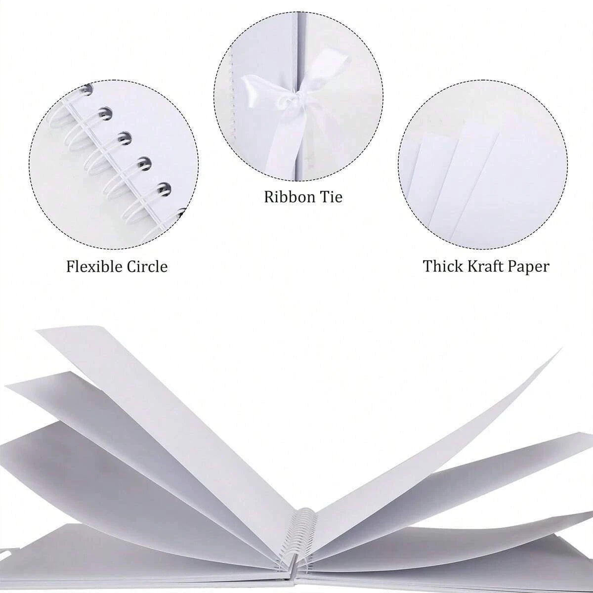 Scrapbook DIY Picture Book Album 40 Pages(29*20.5cm), Large Capacity, Pictures Album Book Birthday Wedding Anniversary Qme