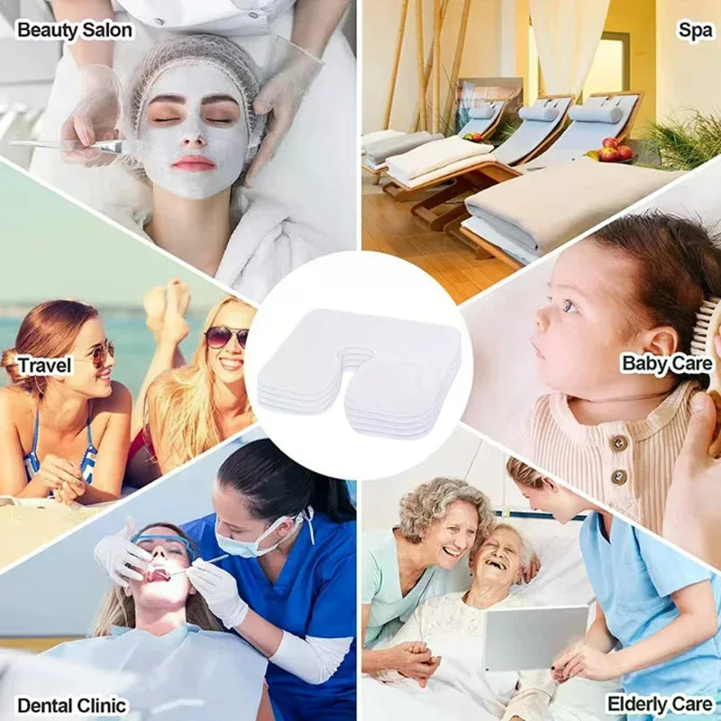 Microfiber Head Pad Towels U-shaped Facial Pillow Covers Thickened Qme
