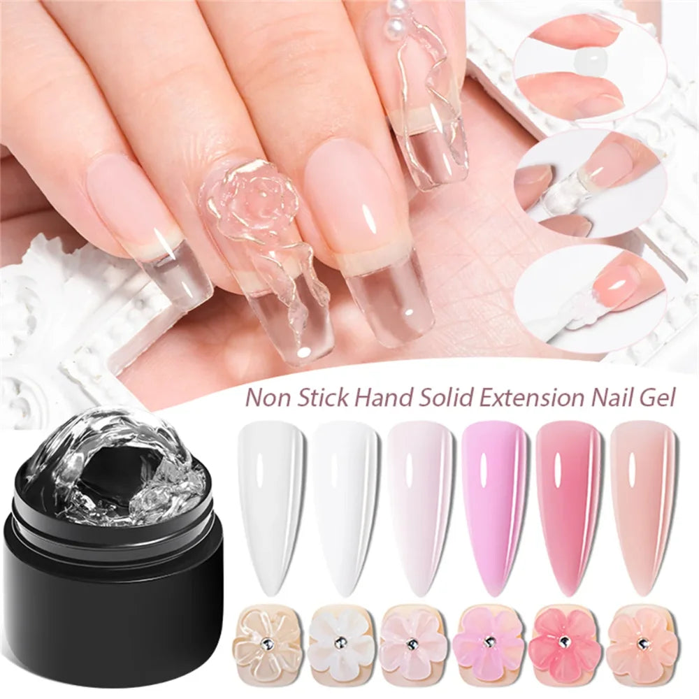 Non Stick Hand Solid Extension Nail Gel 3D Sculpting Soak Off UV LED Qme