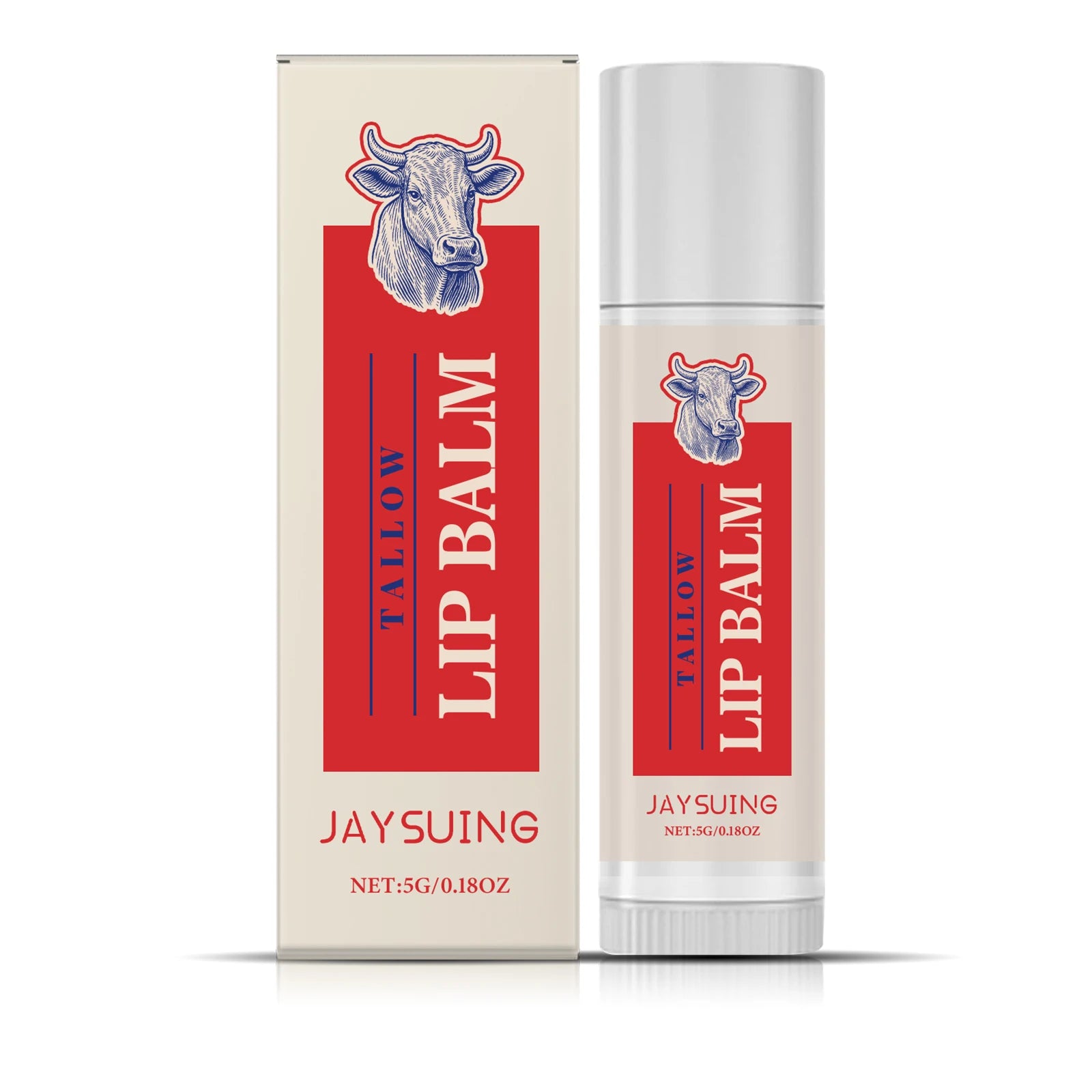 Tallow Lip Balm Ultra Nourishing Non-Greasy Softening Fade Lip Lines Remove Dark Anti-Cracking Moisturizing Lip Care Qme 5g Boxed