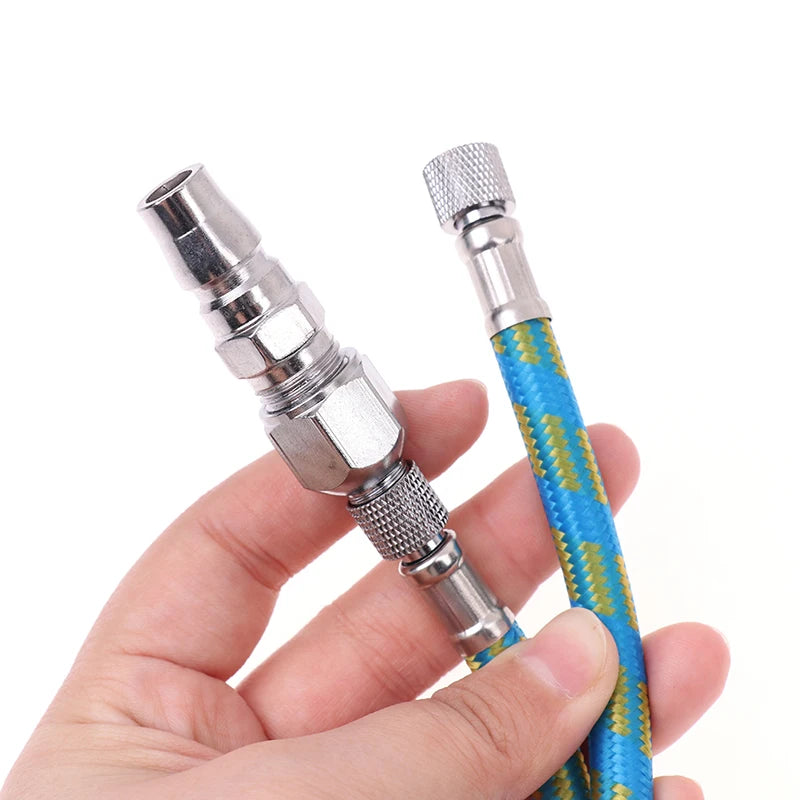 ^180cm Nylon Braided Airbrush Air Hose Spray Pen Nylon Airbrush Air Hose Tube Fits Most Brand 1/8" BSP Adpter Qme