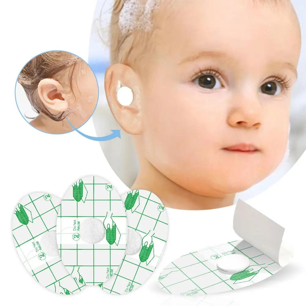 Waterproof Ear Stickers Oval Cotton Water Protectors Patches Covers Qme