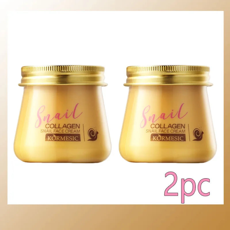 Snail Collagen Face Cream Whitening Moisture Anti Aging Facial Firming Cream Anti Wrinkles Eye Bags Korean Skin Care Qme 2pc