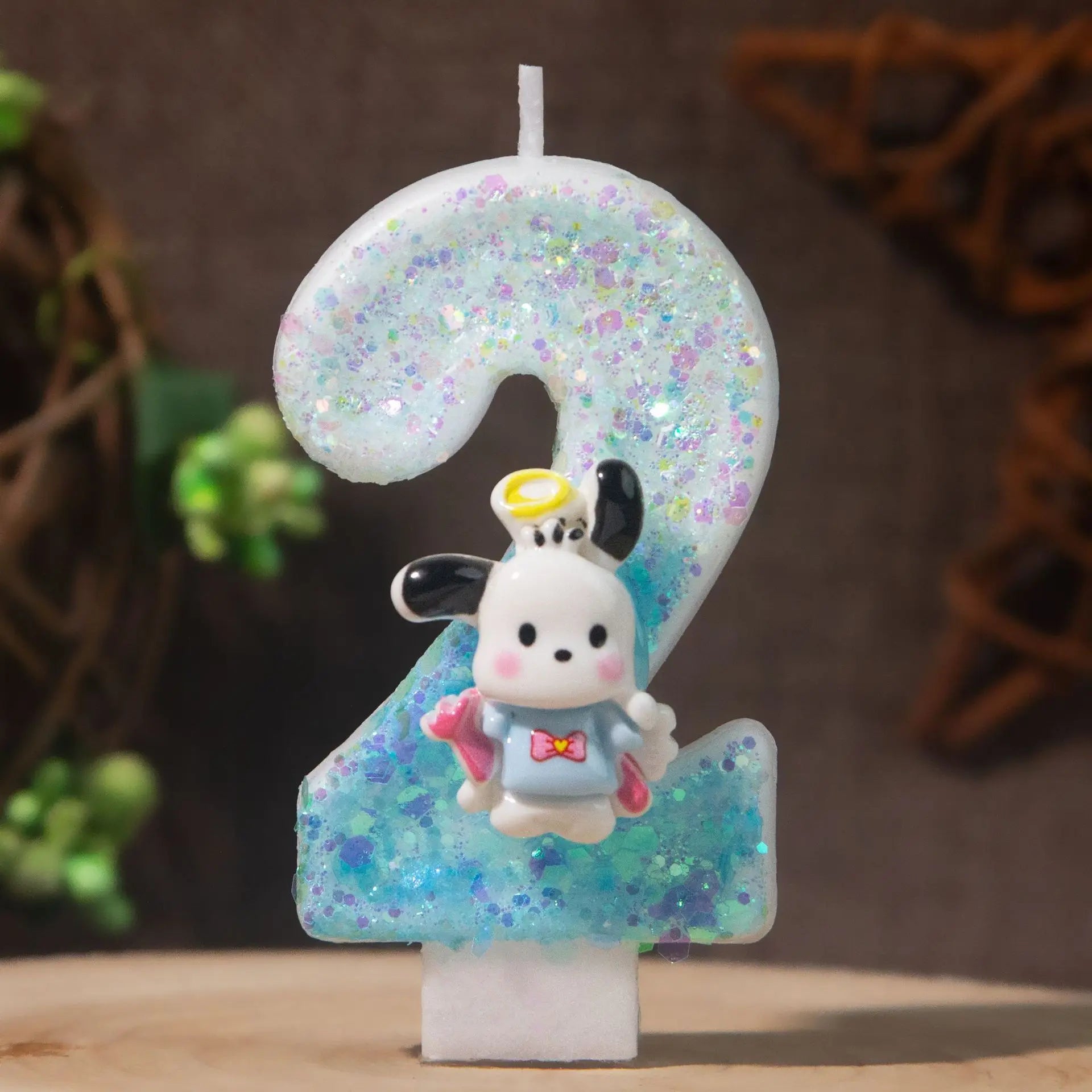 Pacha Dog 0-9 Numbered Birthday Candles Pink Cartoon Cake Topper Decorations Student Birthday Party Supplies Qme 2