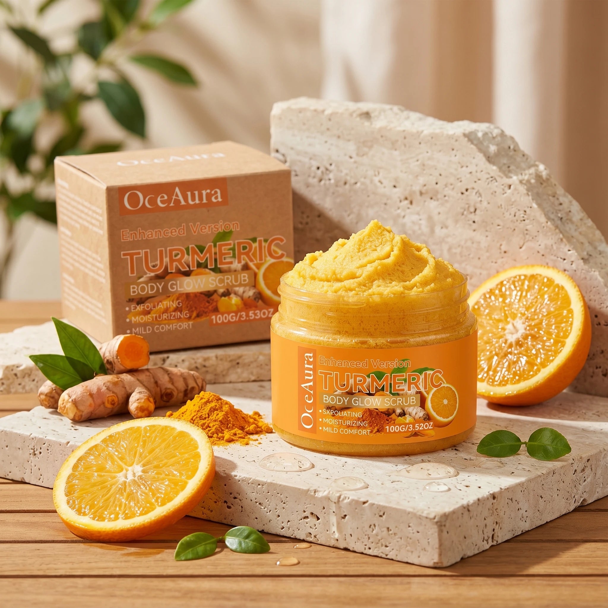Oceaura Body Glow Scrub Deep Cleaning Dead Skin Removal Lasting Qme
