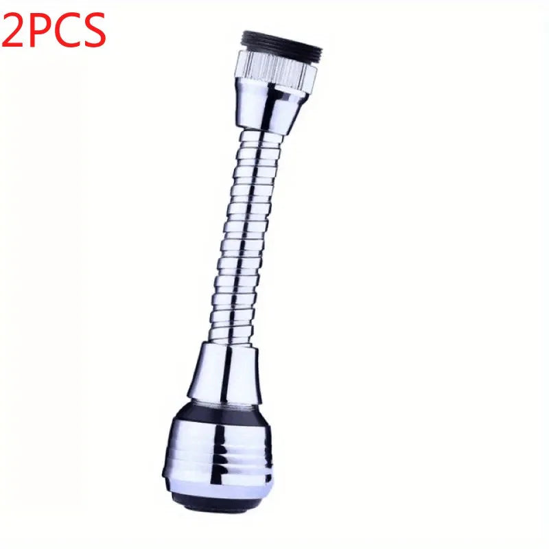 360° Rotatable Faucet Aerator | 2pcs | Plastic | Dual Mode High Pressure Water Saving, Splash-Proof,| Bathroom Accessory Qme Long 2pcs