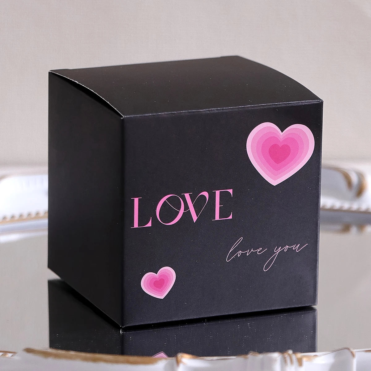 10Pack Elegant Mini Gift Boxes - Perfect for Valentine's Day, Weddings and Celebrations - Great for Candies, Chocolates and Smal Qme Black Love 10Pcs Other Other