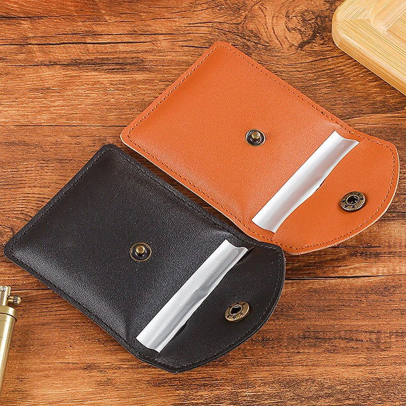 Leather Storage Ash Bag Cigarette Smoking Accessory Mini Pocket Qme