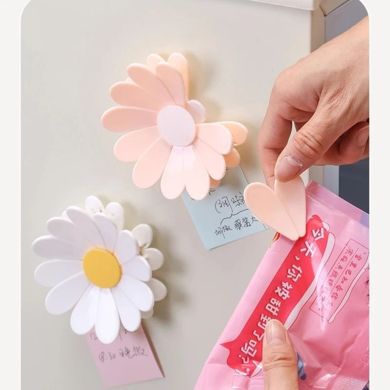 Magnetic Small Daisy Snack Sealing Clip Personalized Petal Creative Qme