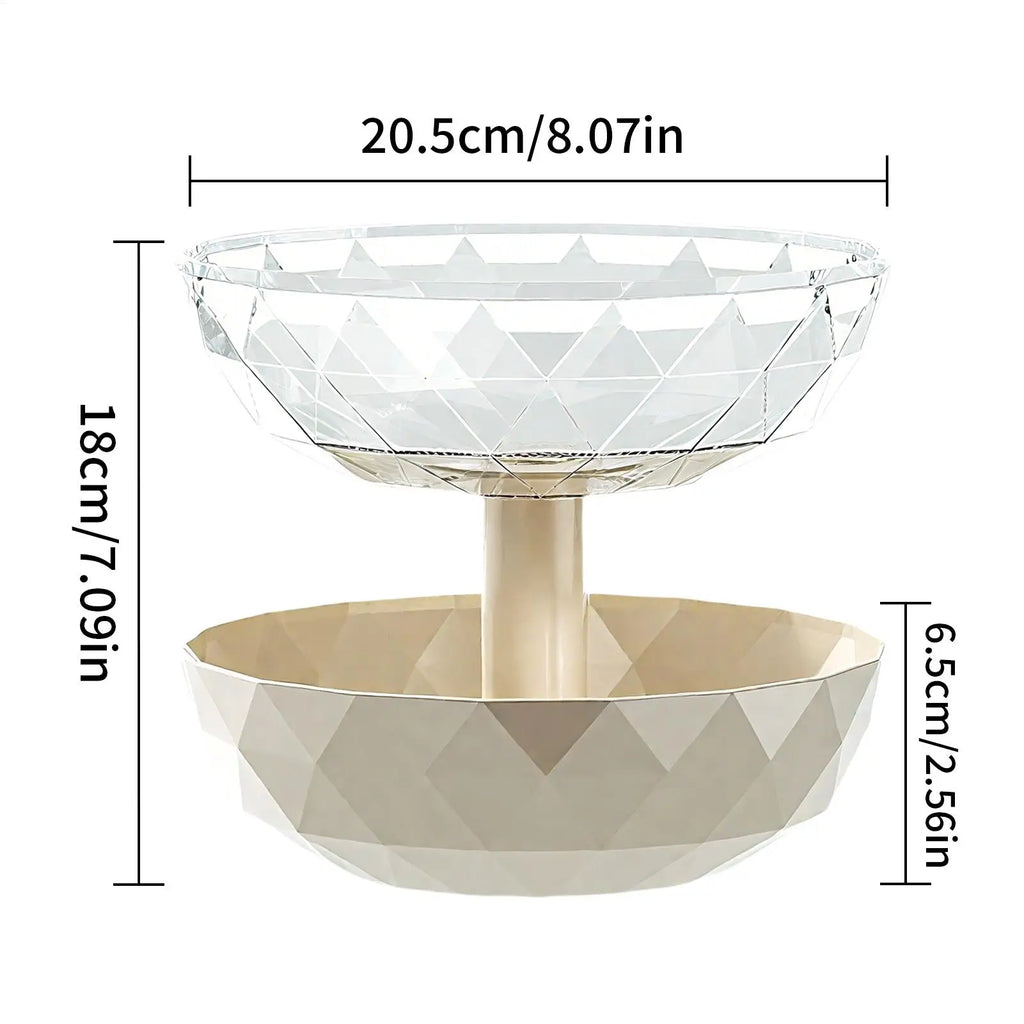 Pumpkin Snack Bowl 2 Tier Removable Holder Lid Home Candy Servers Qme