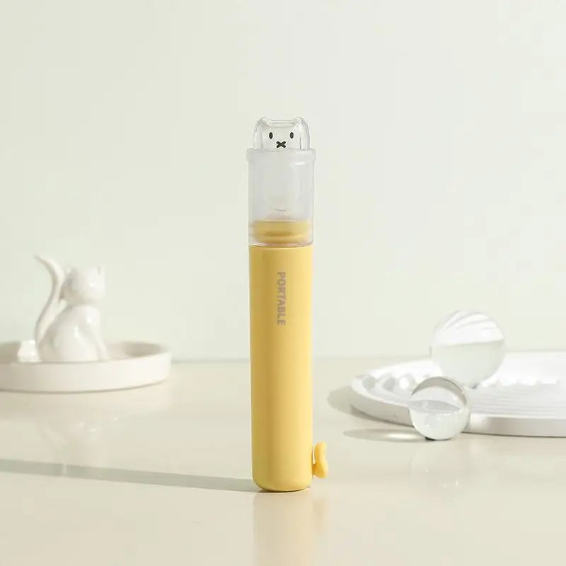 2 In1 Portable Mini Travel Toothbrush Toothpaste Adult Outgoing Camp Qme Yellow